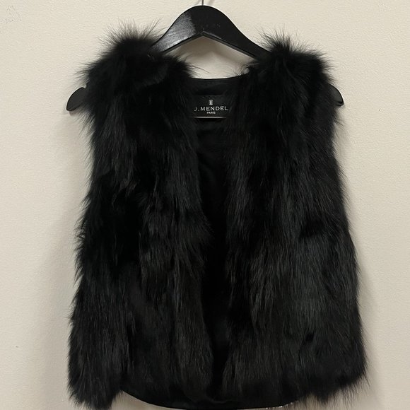 J. Mendel Jackets \u0026 Coats | J. Mendel Fur Vest | Color: Black/Silver | Size: Xs | Maxking007's Closet
